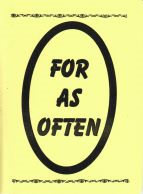 For As Often Booklet Cover