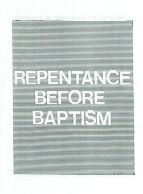 Repentance Before Baptism Booklet Cover